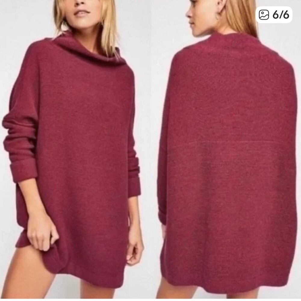 Free People Ottoman Maroon Sweater